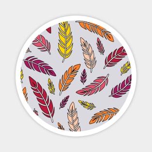 Red, Orange, and Yellow Feathers Magnet